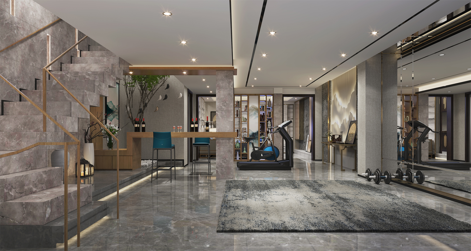 地下室健身房 地下室健身房